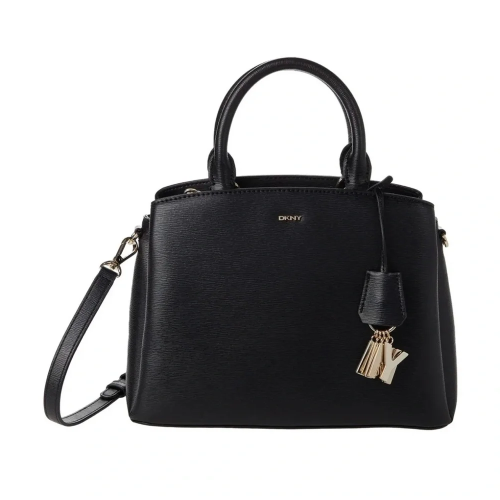 DKNY Paige Satchel Crossbody Black Bag‎ with Convertible Strap